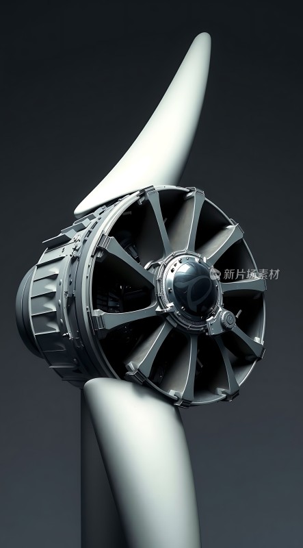 风力发电机叶片特写