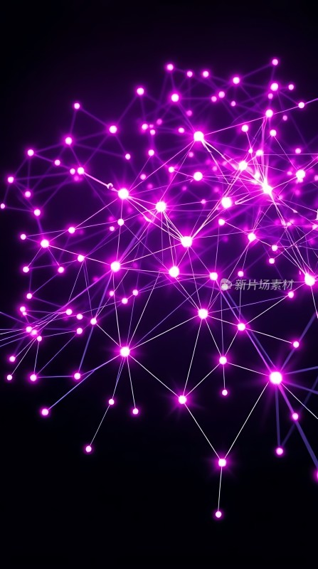 紫色光点网络结构图