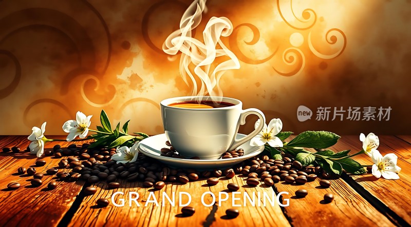 咖啡香浓新店开业