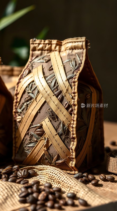 竹编茶叶包装袋展示