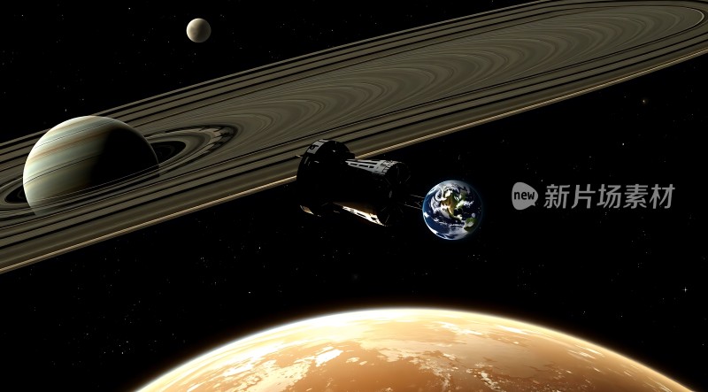 探索未知太空探测器与土星环之旅