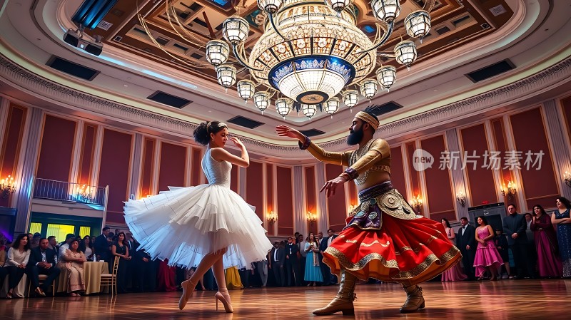 华丽舞厅中的精彩舞蹈表演