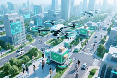 未来城市无人机配送
