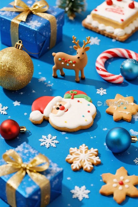 圣诞节日装饰插画