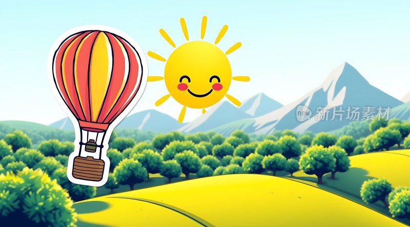 阳光下的热气球之旅