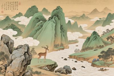 传统山水国风插画