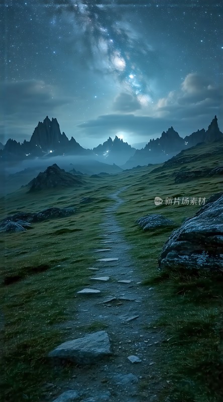 夜幕下的星河之路