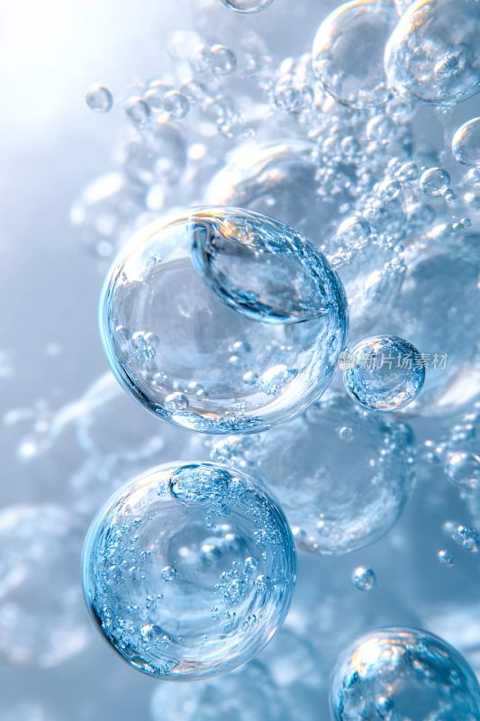 水中气泡特写画面