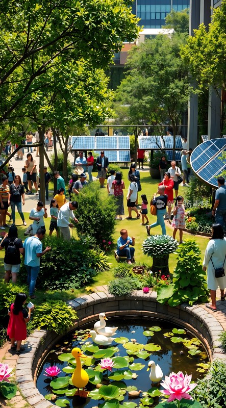 绿色科技园太阳能与自然和谐共处