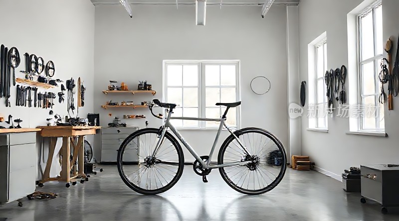 自行车工作室工具齐全环境整洁