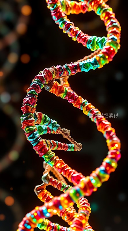 多彩DNA螺旋结构