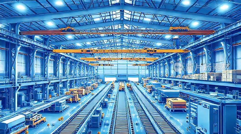 现代工厂车间全景展示
