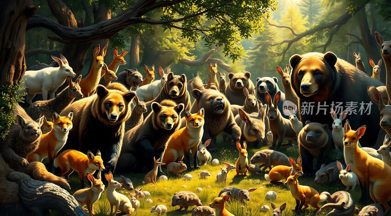 森林动物大聚会