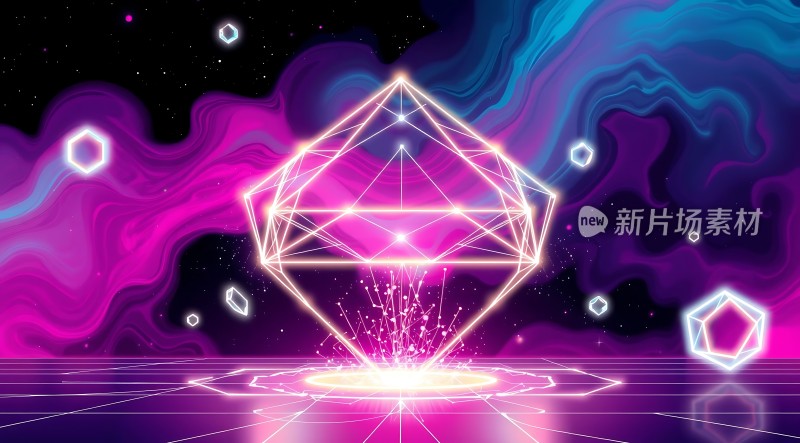 新片场素材未来科技几何图形