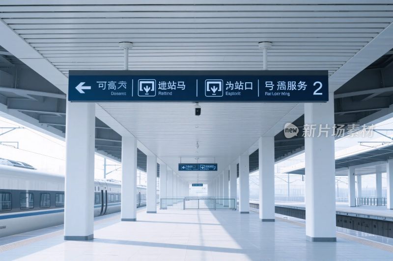 车站站台指示牌场景