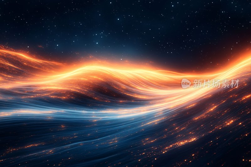 绚丽动感的光影波浪背景