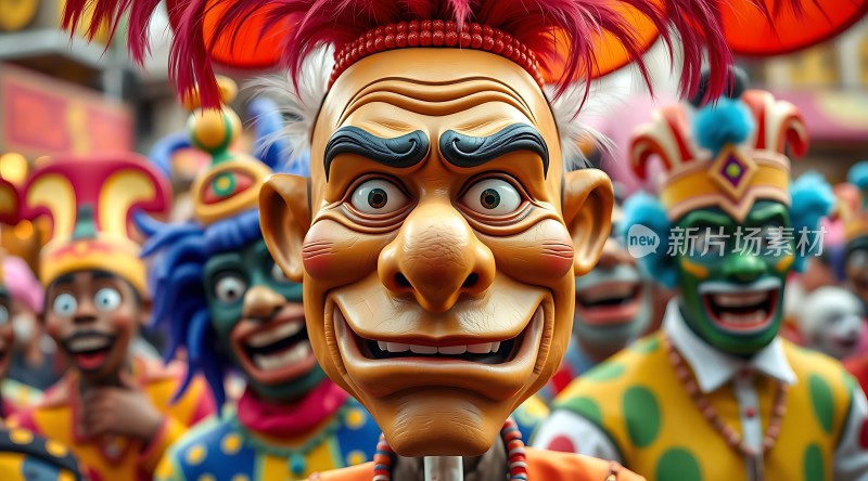 狂欢节上的欢乐小丑们