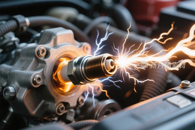 汽车火花塞放电瞬间