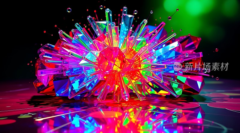 五彩斑斓晶体爆炸