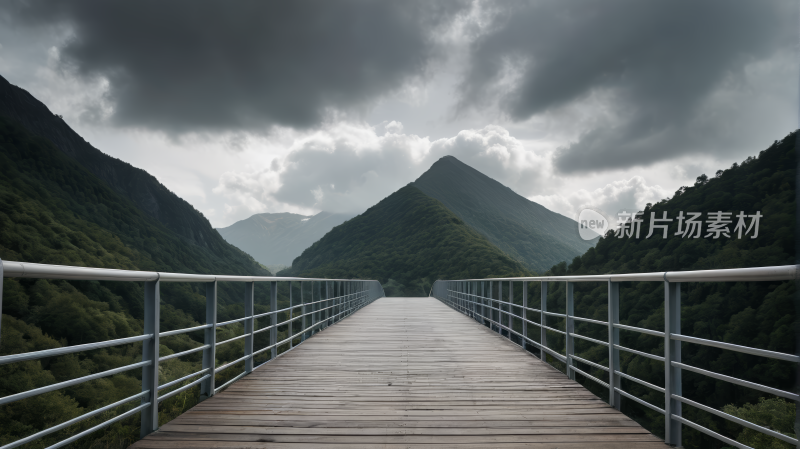 一座木桥高清风景图片