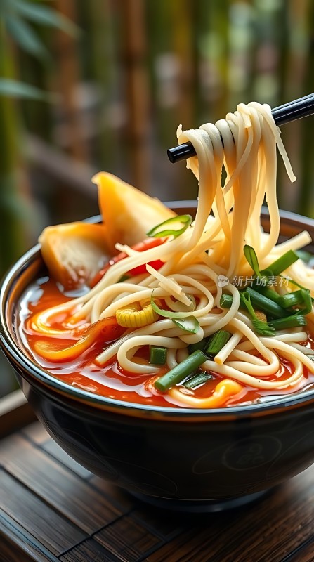 热腾腾麻辣烫面香辣可口令人垂涎欲滴！