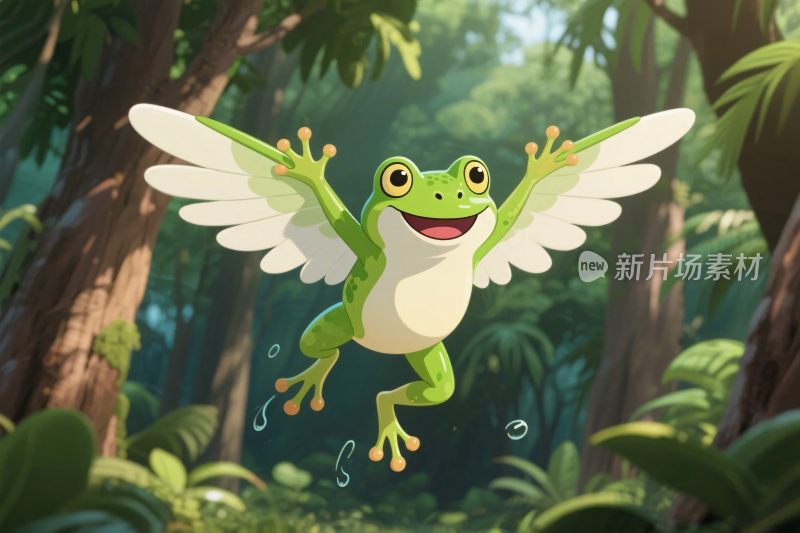 会飞的青蛙插画