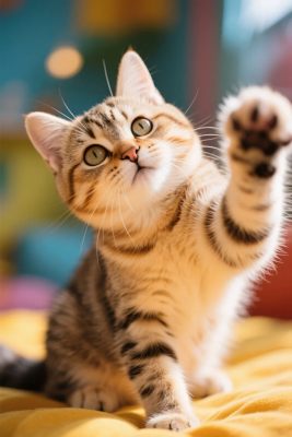 可爱小猫举手画面