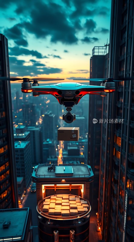 无人机高楼间精准投递货物