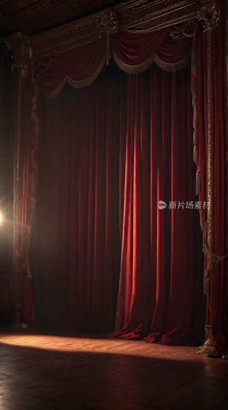 舞台上的红色帷幕