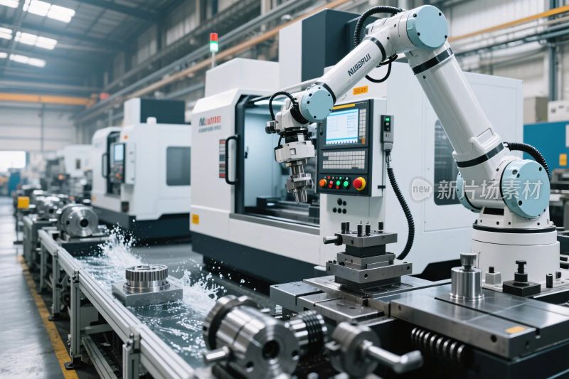 工业车间机械臂设备场景