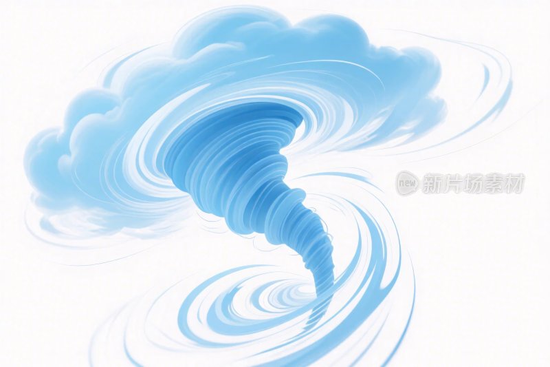 蓝色龙卷风插画