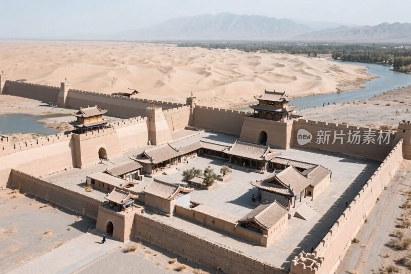 沙漠古遗址建筑群