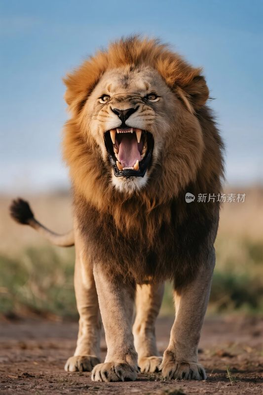 咆哮的狮子特写