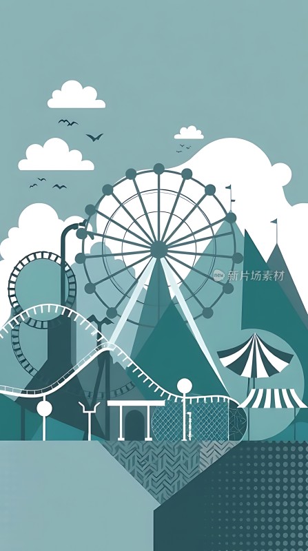 摩天轮与过山车梦幻游乐园之旅