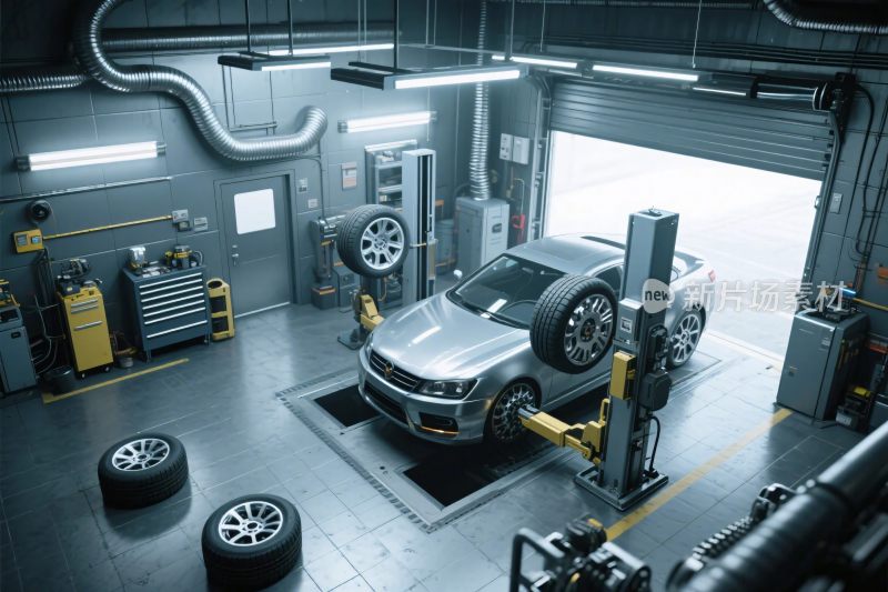 汽车维修车间场景图