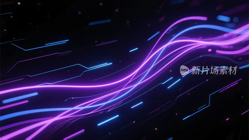 炫彩霓虹光线科技背景图