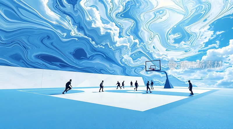 篮球场上的梦幻天空