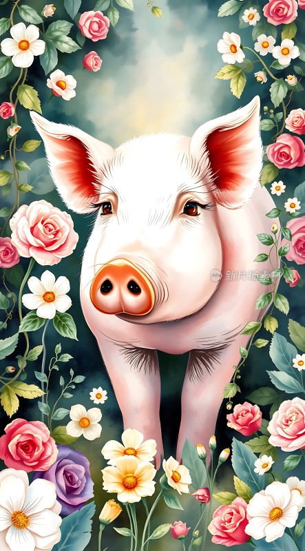 小猪花丛中