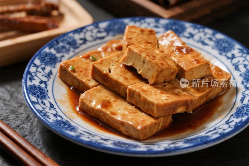 香卤豆腐美食图
