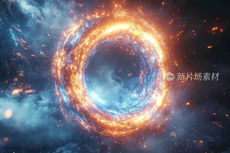 炫彩能量环形特效画面