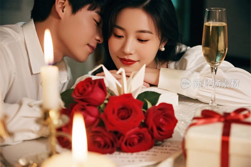 情侣浪漫互动场景