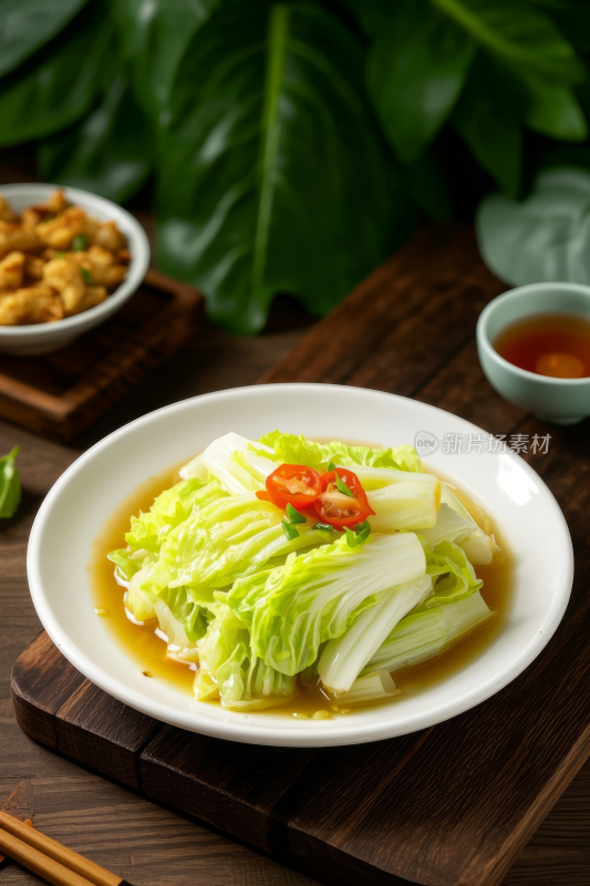 溜白菜中国传统经典美食中式家常美味食物