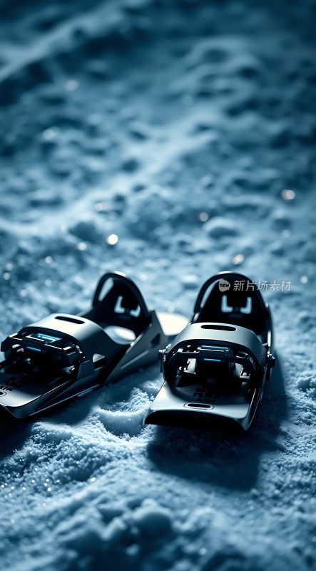 雪地上的滑雪板