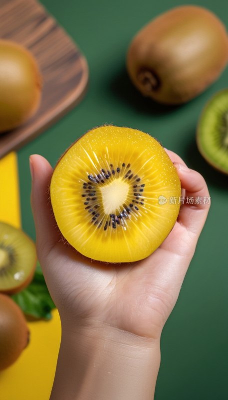 黄心猕猴桃切面