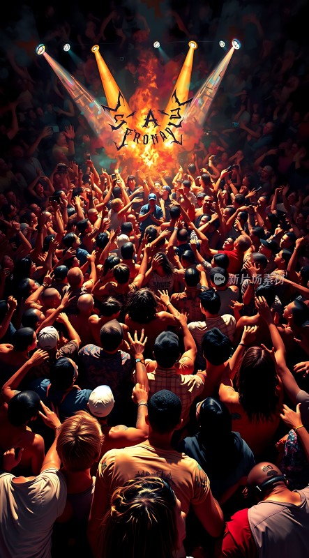 摇滚盛宴舞台上的热情与力量