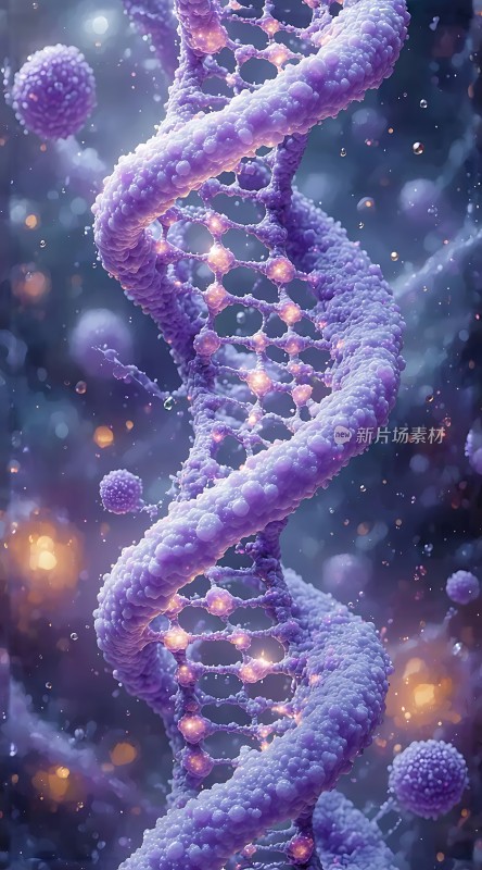 紫色DNA螺旋结构