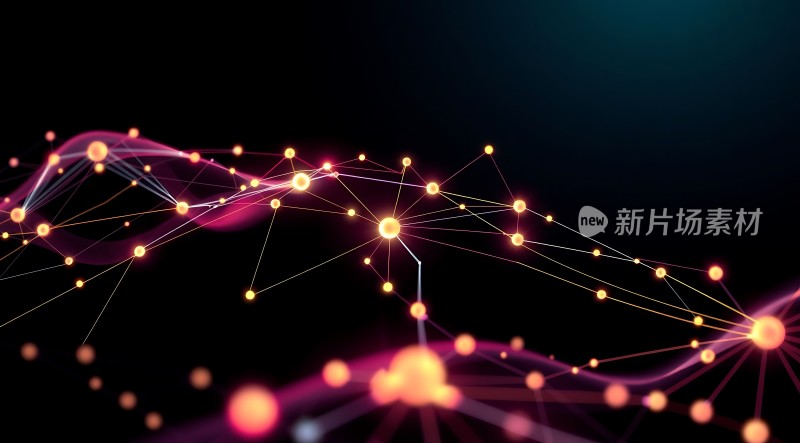 新片场素材科技感网络连接图