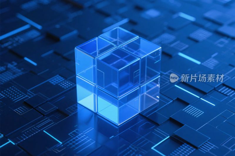 科技感透明立方体