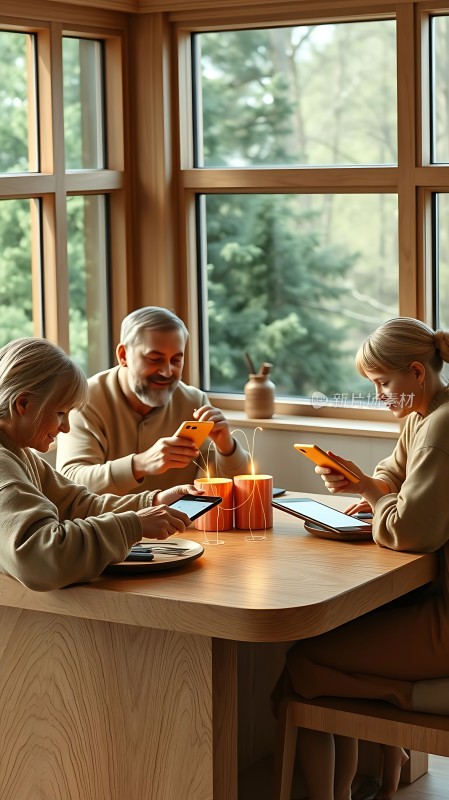 温馨家庭时刻三代同堂共度美好时光