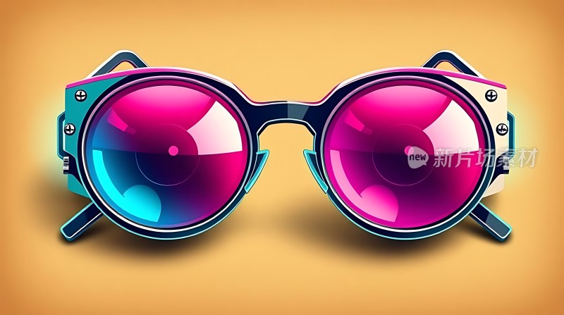 炫彩未来主义眼镜设计